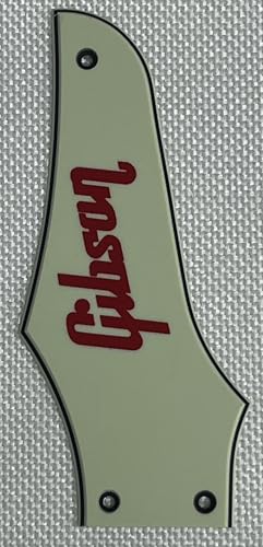 Para Fit Gibson Firebird   Cubierta de barra de viga estilo logotipo de guitarra (3 capas clásico verde (logotipo rojo))