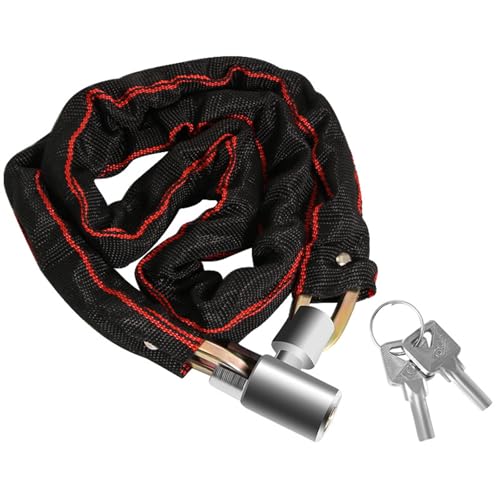 Candado de Cadena Seguro, 65 cm/5.2mm Candado antirrobo con Llaves, Fortalecer el Bloqueo de La Cadena Gruesa, Cadena Moto de Alta Seguridad, per Bicicleta,scooter,motocicleta,puerta