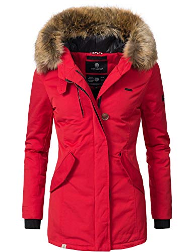 Preisvergleich Produktbild Navahoo Damen Winterjacke Wintermantel Nisam Rot Gr. L