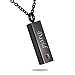 HooAMI Personalized Name Necklace Vertical Bar Pendant Cremation Urn Necklace Custom Birthstone Jewelry