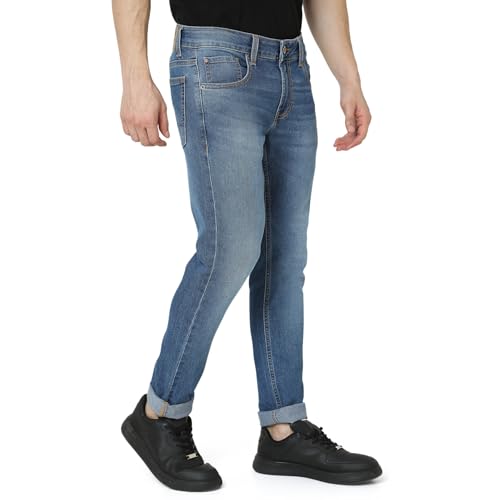Image of Spykar Men's Skinny Fit Low-Rise Casual Jeans