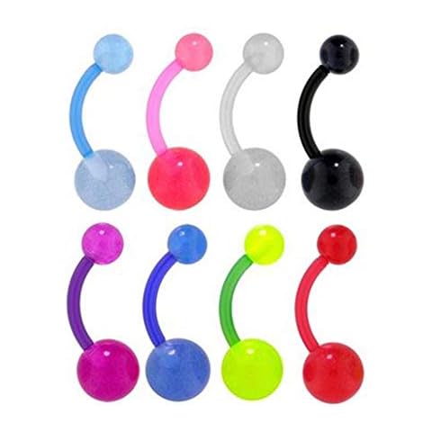 BodyJewelryOnline 8 Flexi Glow Belly Rings Cover
