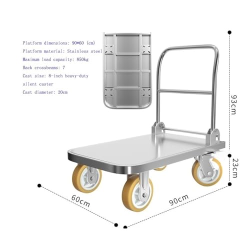 Carretilla plegable multifuncional con ruedas de 8 pulgadas miniatura 2