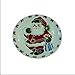 Anka Handcrafts - Christmas Home Decors – Santa with Gifts - Handmade & Handpainted Ceramic Plates with Unique Embossed Surface – w Navy Int. Velvet Case – Christmas for Homes 782
