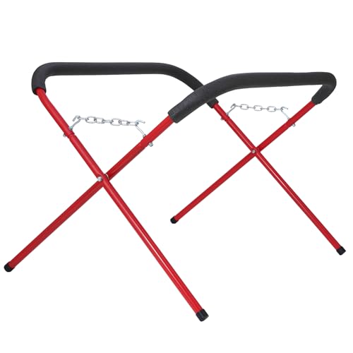 Portable Workbench Folding Work Stand, 2Pack 1,000 Pound Capacity Foldable Work Table, Heavy-Duty Bumper Stand for Garage and Shop in Red by BXGTECH - Used condition - US$116.61