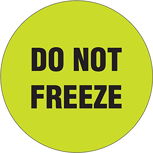 Étiquettes Do Not Freeze vertes pour emballage de produits sensibles au gel
