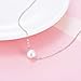 AAAA Small Single Pearl Choker Sterling Silver Necklace for Women 7-8mm Freshwater Cultured Pearls Wedding Bridesmaids Anniversary 16inch (silver-single pearl necklace 16‘’)