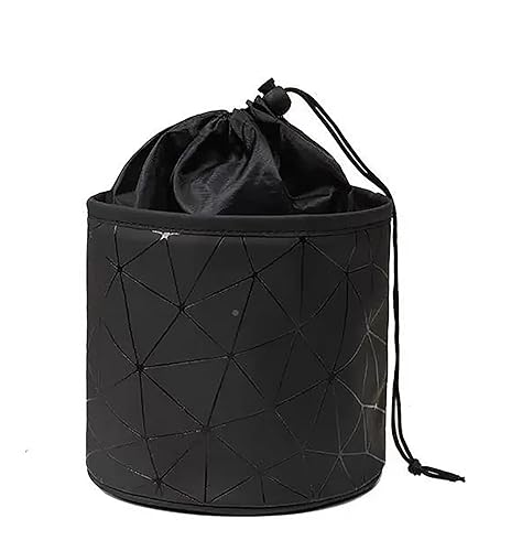 Image of House of Quirk Makeup Potli Travel Cosmetic Organizer Bag Large Zipper Pouch Toiletry Bag for Women (Black)