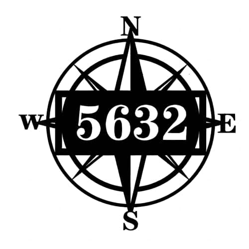 Compass Sign Numbers Amazon.com: Personalized Compass Address Sign Housewarming Gifts House ...