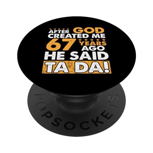 Dios me creó 67 años - Divertido cumpleaños 67 PopSockets PopGrip Intercambiable