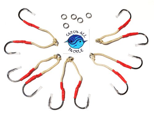 Catch All Tackle Assist Hooks 5 Sets with 6/0 Hooks and Split Rings