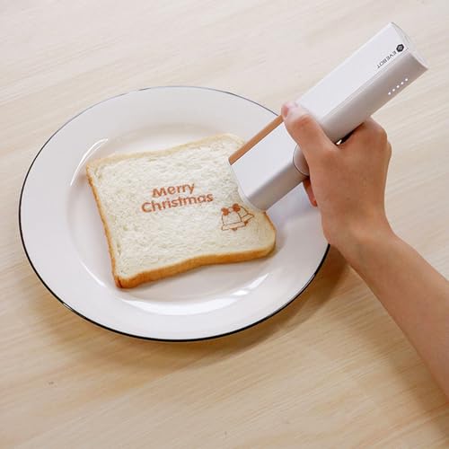 Impresora comestible para alimentos, impresora fotográfica digital de inyección de tinta para galletas y café, diseño ligero de mano con cartuchos de tinta roja