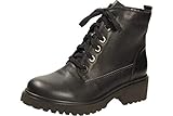 Echtes Leder Waldläufer Damen Stiefeletten Weite H Schwarz, Schuhgröße:EUR 40