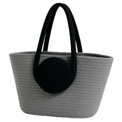 Image of Handmade Crochet Tote Bag with Circular Handle, 25 cm x 15 cm