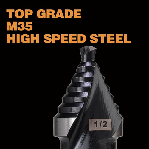 Image of 1 /2 inch Single Size M35 Step Drill Bit Unibit for Hole Drilling