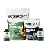Pack Gain de Force – Whey Protéine Vanille + Créatine Monohydrate + Complexes bloqueur de Myostatine et Testostérone – Accélère la Prise de Muscle et la Force