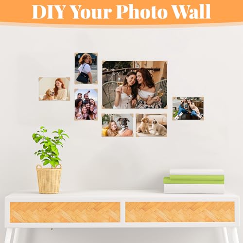 120 Pieces Acid-Free Self-Adhesive Photo Corners 5 Sheets Premium Scrapbook Picture Mounting Stickers for DIY Scrapbooking, Photo Album, Journal, Diary & Picture Frames (Brown)