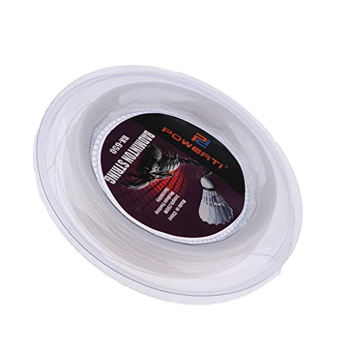 Fancyes Highly Flexible Nylon Badminton Tennis String 200 Meters, 0.75 Mm Diameter - 4 Colors to Choose from, White, 200m