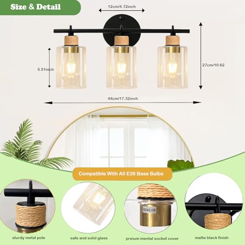22% Off Joylen 3-Light Farmhouse Vanity Light - Image 6