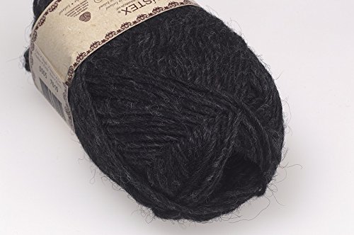 Álafoss - Icelandic wool yarn 1522-0005 Garn, Schwarz, 100g/3.5oz 100m/109yd, 100 Meter Cover