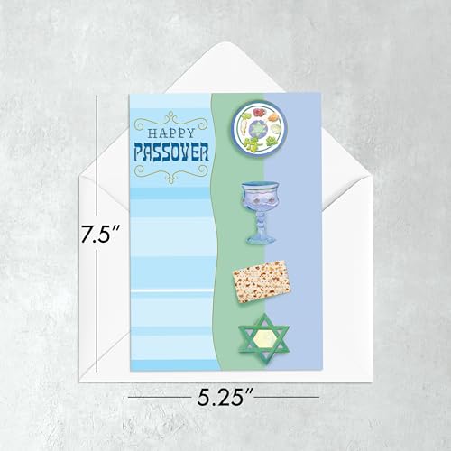 Designer Greetings Special Thoughts Passover Cards, Passover Sedar (6 Cards with Envelopes) - Thumbnail 6