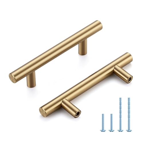 HOME EDIT Champagne Bronze Cabinet Handles, Drawer Pulls, 3 Inch, 10 Pack