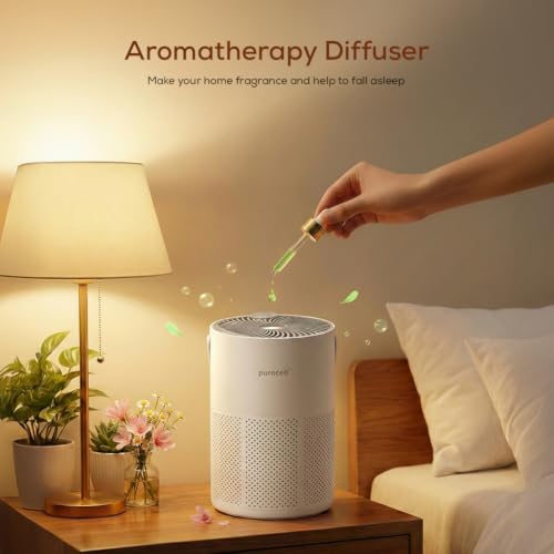 Image of Air Purifier for bedroom, living room, home & office | H13 True HEPA Filter | Covers upto 180 sqft | 3 Stage Filter Removes 99.97% of PM2.5, Viruses,Allergens,Dust, Smoke | With Aromatherapy