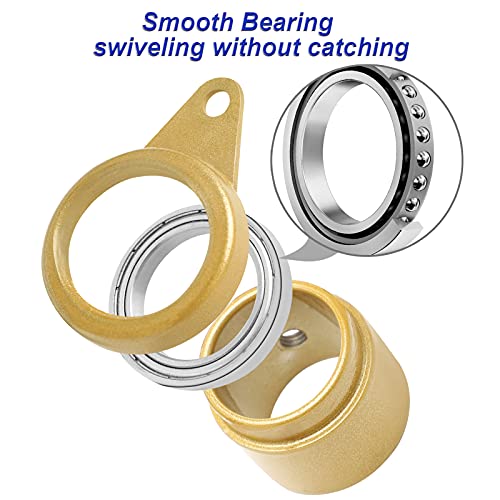 MOFEEZ Flag Pole Rotating Rings for 7/10 -1 Diameter Flag Pole (Pack of 2-Gold)