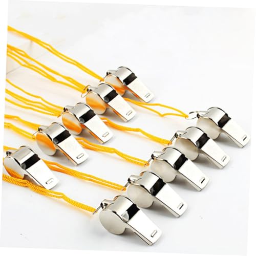 Set de 24 silbatos metálicos con cordón para árbitros miniatura 5