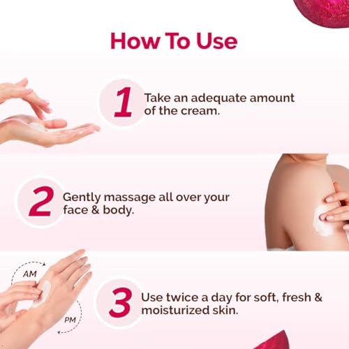 Image of Mamaearth Beetroot Hydraful Light Moisturizing Cream with Beetroot & Hyaluronic Acid for Hydrated Pink Glow - 50 g | 24 Hrs Long-lasting Moisturization | For Face, Hand & Body | Non-Greasy & Quick Absorbing