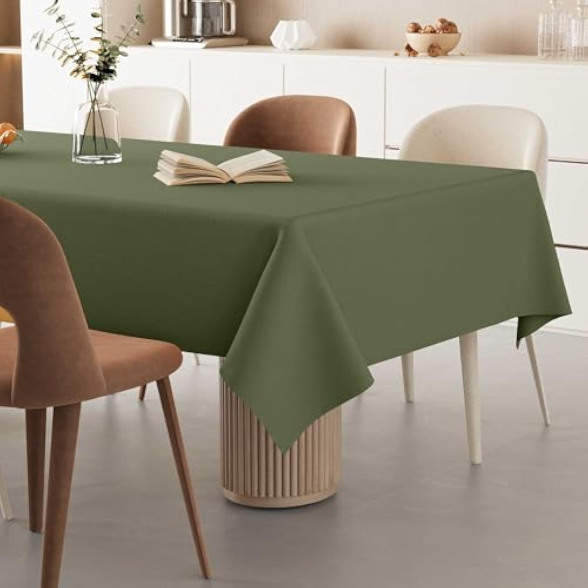 Dining Table Cover, 72 x 51 Inch, Olive Green