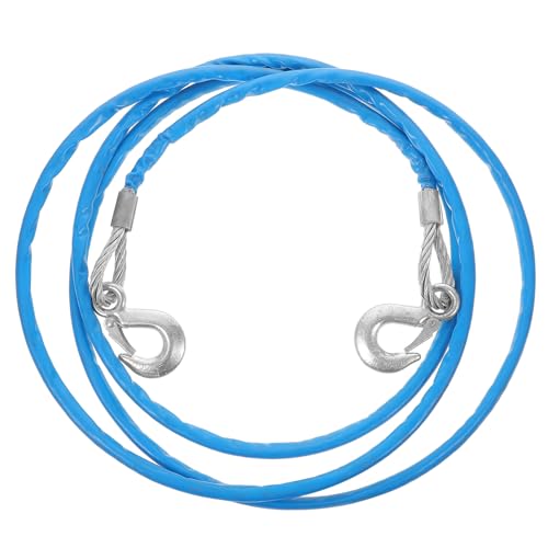 ORFOFE 耐荷重 強化鋼索牽引ロープ 車用ウ対応 鉄製フック付き 夜間視認性良好 振動軽減処理済み 自動車緊急脱出用