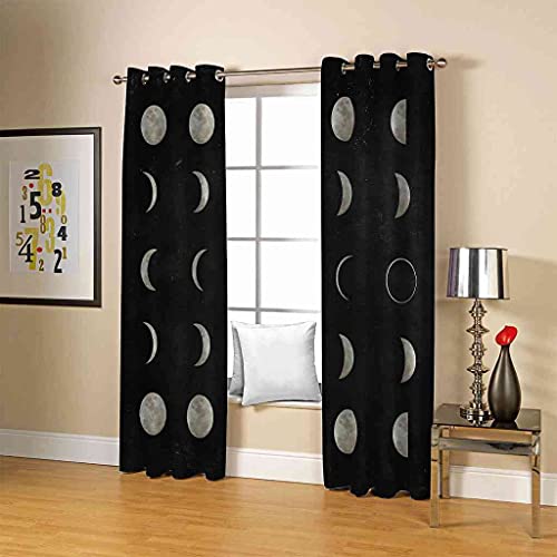Rideau de fenêtre moderne lune 3D pour créer une ambiance cosy de chambre
