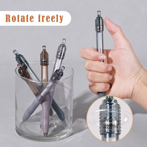 BAYTORY 6 bolígrafos retráctiles de tinta negra 0.5 mm miniatura 3