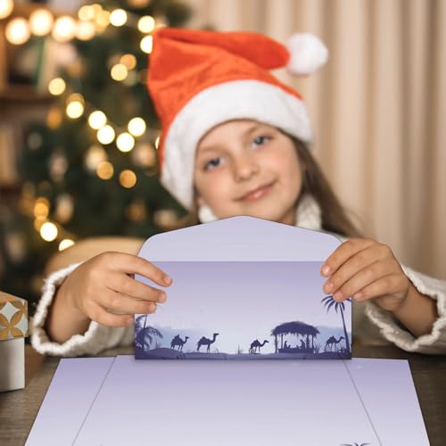 Papier d'impression par ordinateur Noël et enveloppes de papeterie