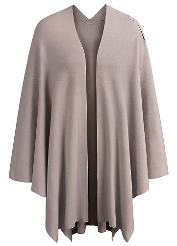 Image of PULI Womens Cross Front Poncho Shawl Wrap Elegant Wedding Formal Gift