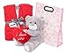 ILOVEFANCYDRESS Conjunto DE Dia DE San Valentin para SU Persona Especial con Oso DE Peluche con CORACION, con O Bolsa DE Regalo Y Albornoz(L-XL)