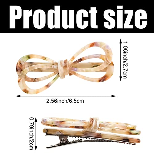 3 Pack Bow Hair Clips Acetate Duckbill Hair Barrettes French Fashion Hollow Bow Hair Pin Hair Accessories For Women Girls (2.5 Inch) #TOP1