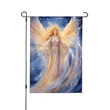 A Golden Angel Garden Flag 12x18 In Double Sided Yard Flags Lawn Sign Decor No Flagstand