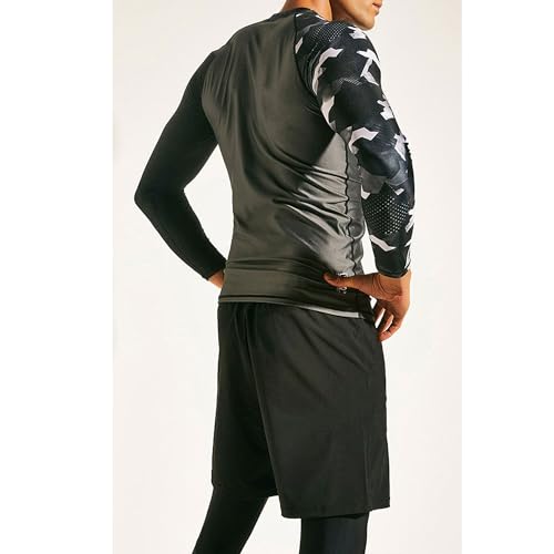 Letuwj Rash Guard Sets Men's Surfing Suit Snorkeling Suit Swimsuit Long Sleeve Sun Protection Quick Dry Swimwear2