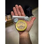 Mustache Wax Strong Hold Sudden Death 1 oz Tin & Platinum Death Grip Mustache Comb Mens Combo Kit - Grooming For Men Handlebar Moustache & Beard Wax Styling - Image 2