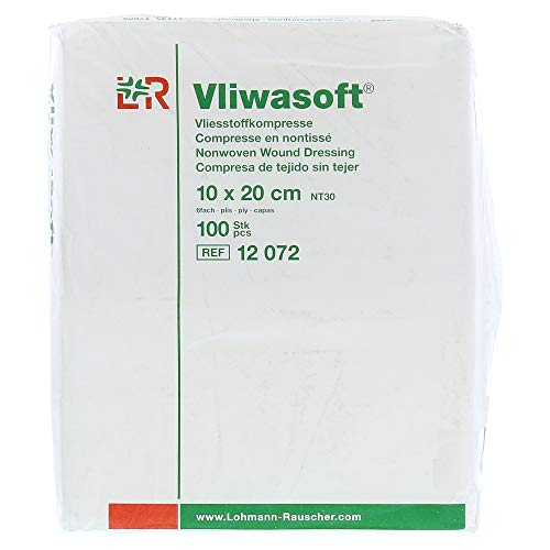 vliwa Soft 12070 Associations, non stériles, 4 couches 10 cm x 20 cm (Lot de 100) Cover