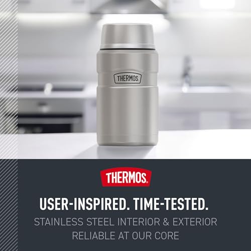 Image of THERMOS Stainless King Vacuum-Insulated Food Jar, 24 Ounce, Matte Pink