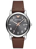 Bandmaterial: Leder Emporio Armani Herren Analog Quarz Uhr mit Leder Armband AR11175