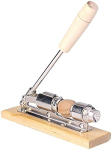 Rosenstein & Söhne Walnussknacker: Retro Design-Nussknacker aus Holz und verchromtem Stahl (Nussknacker Maschine, mit Hebelfunktion, Weihnachten)
