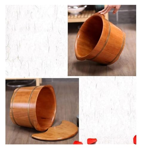 Cuenca de madera para pies spa en casa miniatura 5