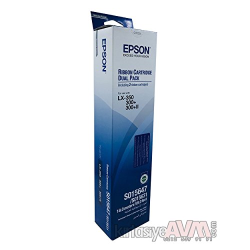 Ruban encreur Epson noir C13S015647 pack de 2 pour imprimante matricielle