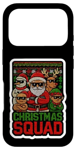 Christmas Squad AO[NX}XZ[^[ hJX^C Ԃ X}zP[X iPhone 17 Pro p