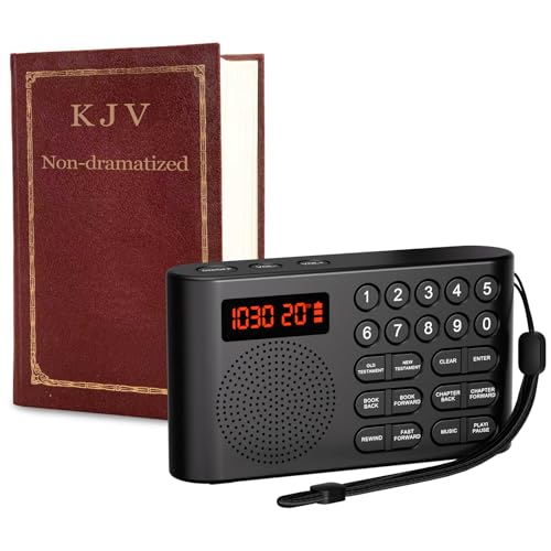 Lecteur de Bible KJV audio parlant avec haut-parleur intégré et navigation simple