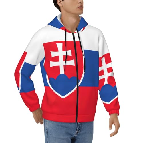 Sweat à capuche zippé homme Slovaquie EdWal veste chaude à manches longues